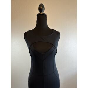 NWT Free People Movement Jumpsuit Crisscross Back Size M Black Athletic Yoga